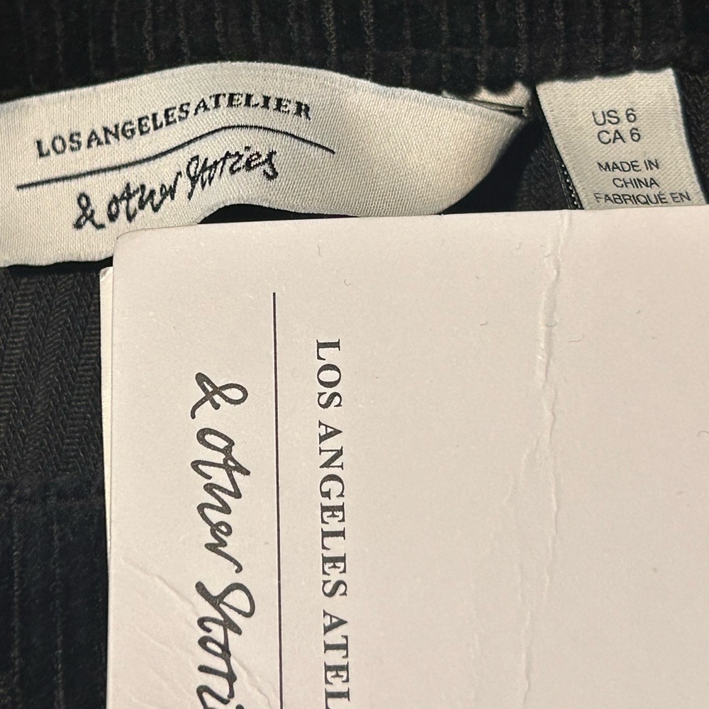 & Other Stories Los Angeles Atelier Black Corduroy Stirrup Pants - Rare Find - Picture 8 of 13